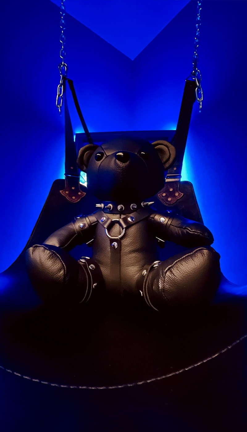 Photo de la balançoire dans la salle de jeu BDSM de la loveroom Le Goût du Péché à Mulhouse